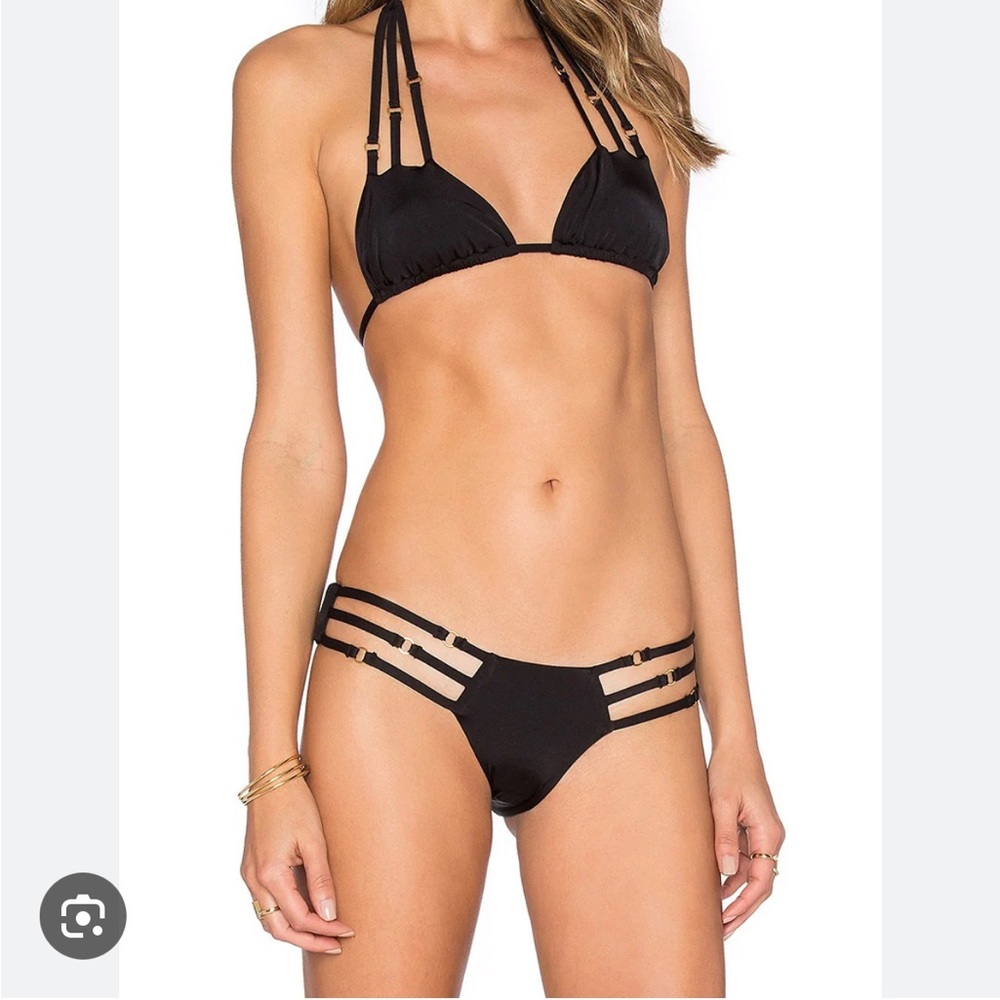 Black Strappy Bikini Set